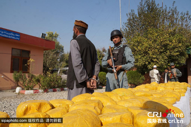 阿富汗警方繳獲630公斤海洛因