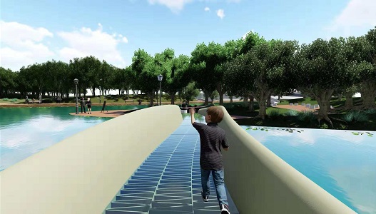 国内首座投入实际使用3D打印桥在沪完成 测试后将安装在桃浦中央公园