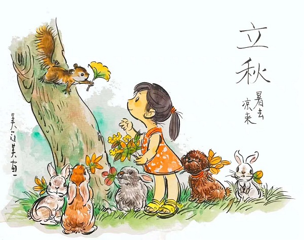 清华美院教授吴冠英：童心画处暑，在二十四节气中手绘中国