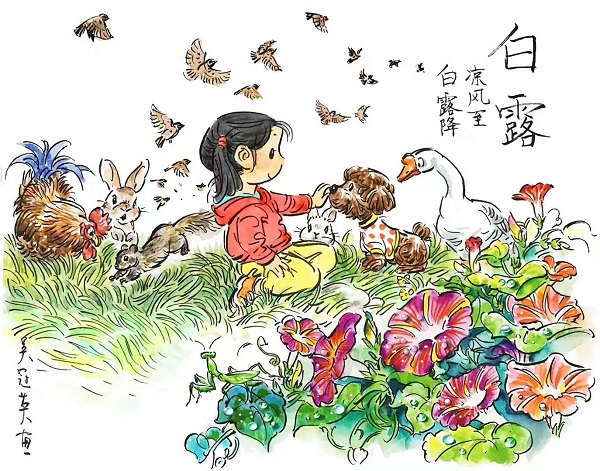 清华美院教授吴冠英：童心画处暑，在二十四节气中手绘中国