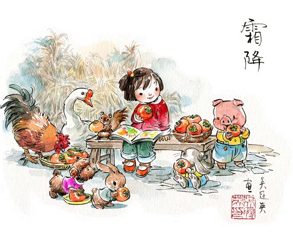 清华美院教授吴冠英：童心画处暑，在二十四节气中手绘中国