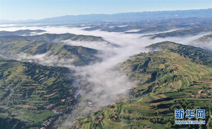 감숙 동향의 그림같은 梯田 운무 풍경_fororder_titian-1