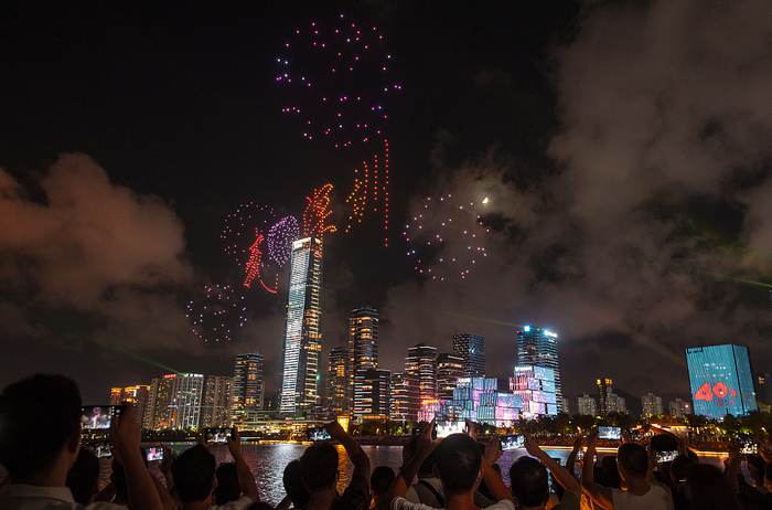 심천인재공원 라이트쇼로 특구설립 40주년 경축_fororder_VCG111296503889