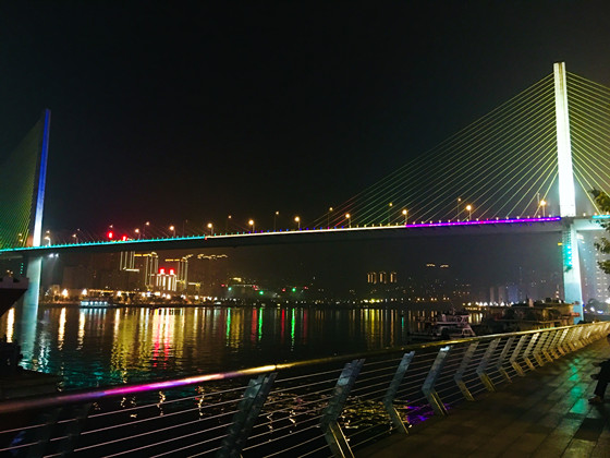 涪陵乌江二桥夜景图片