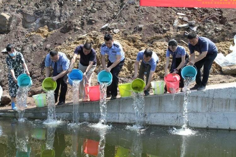 （有修改）【B】非法捕撈需生態補償 重慶江北警方聯合相關部門放生20萬尾魚苗