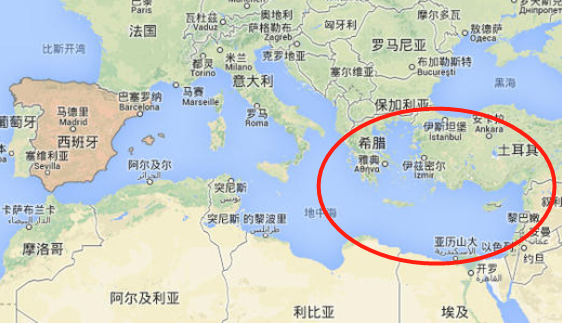 世界地图土耳其位置图片