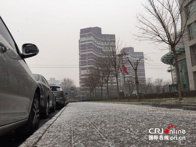 北京城区迎来2015年首场降雪