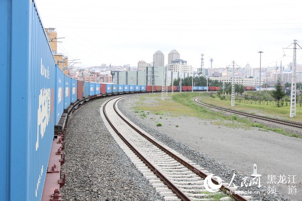 2020年1-8月哈鐵綏芬河站進出境中歐班列同比增長46.3%