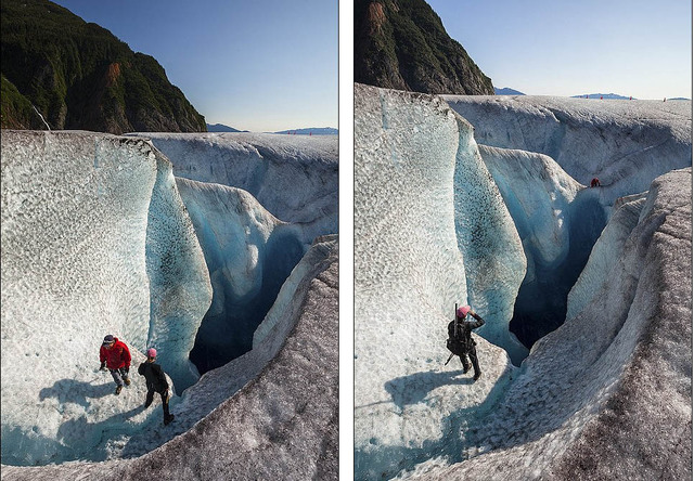 美探險家深入冰縫 拍攝冰川內部夢幻般美景