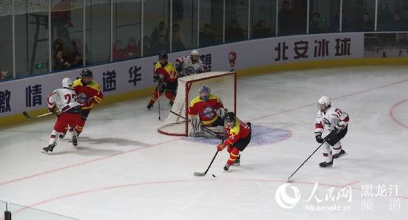 中俄国际冰球友谊赛在北安开幕