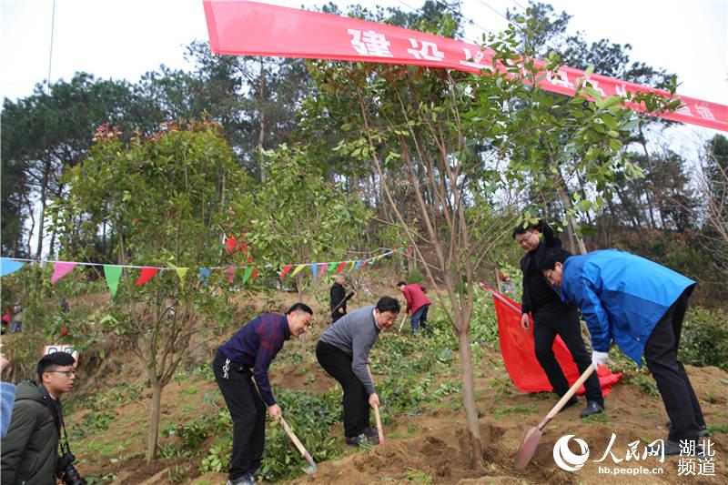 三峽庫區湖北秭歸千名幹群庫岸揮揪披綠