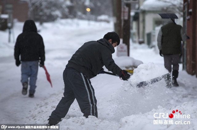 美國中西部東部再迎強降雪 23州發佈暴風雪警報