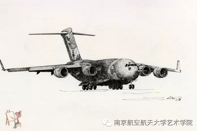 中国南方航空飞机画画图片