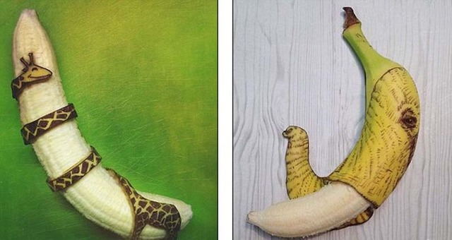 荷兰男子创作香蕉艺术品走红 “香蕉梦露”惟妙惟肖