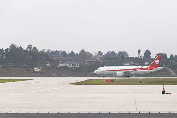 2018年11月28日,巴中市恩陽機場試飛.(攝影 徐琴)