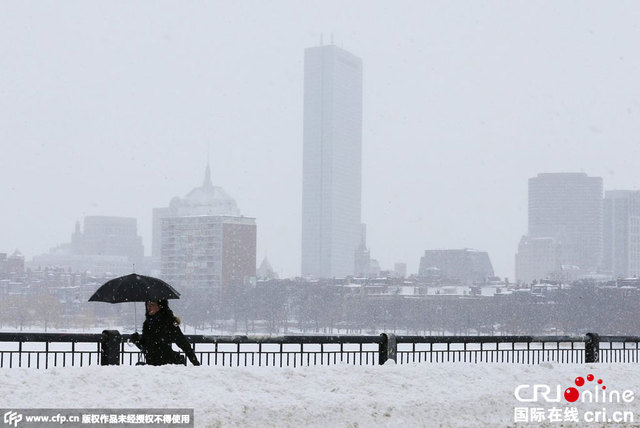 美東迎兩周來第三場暴風雪 波士頓降雪量創紀錄