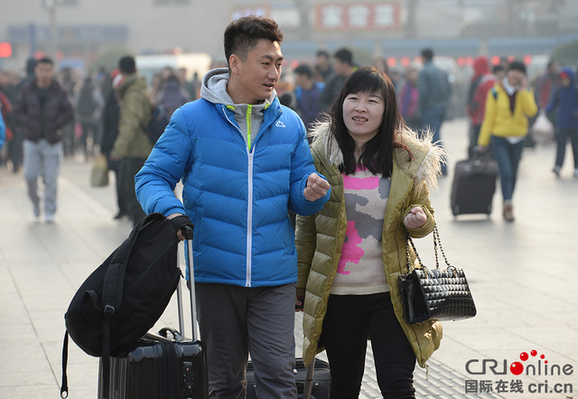 北京站迎春运客流高峰