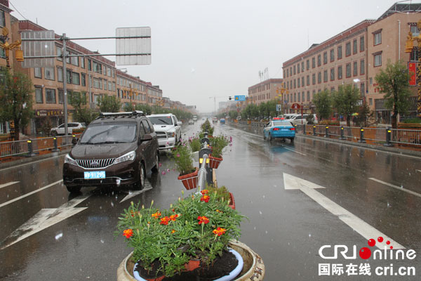 甘孜理塘世界高城飘雪了