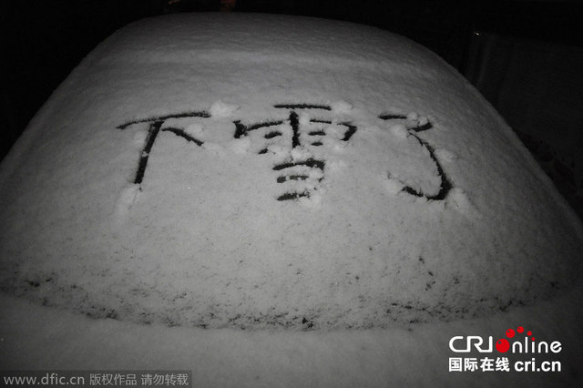 北京降下羊年首場雪
