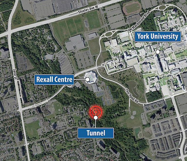 加拿大约克大学内发现神秘隧道