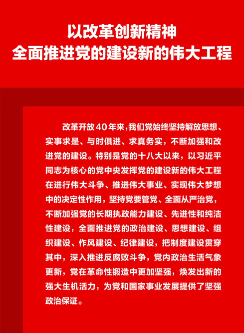 以改革创新精神 全面推进党的建设新的伟大工程