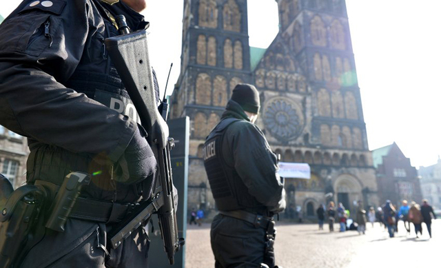 德国不莱梅市遭恐怖袭击威胁 警方全城戒严