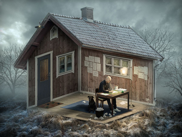 瑞典摄影师创作"扭曲现实" 如魔幻大片