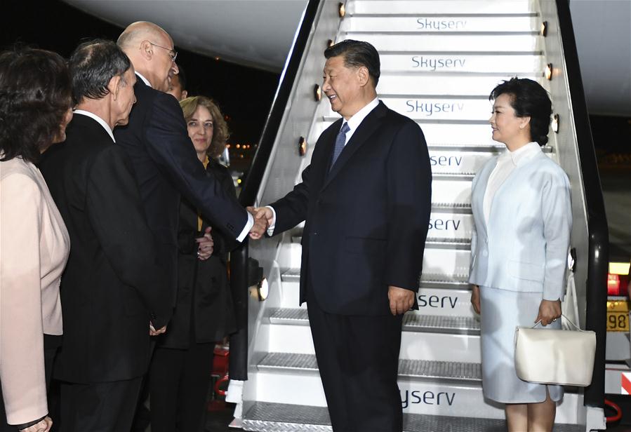 נשיא סין מגיע ליוון לביקור מדיני