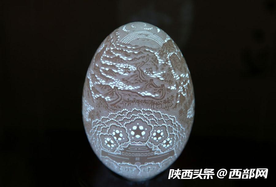 辞去银行工作苦练20余年终成大师 他在蛋壳上雕刻出“美丽中国”