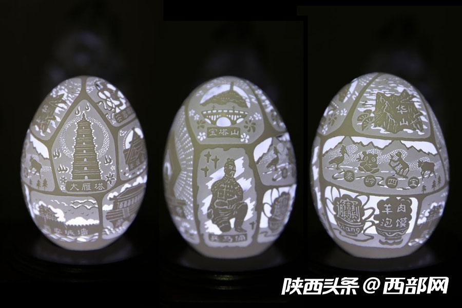 辞去银行工作苦练20余年终成大师 他在蛋壳上雕刻出“美丽中国”