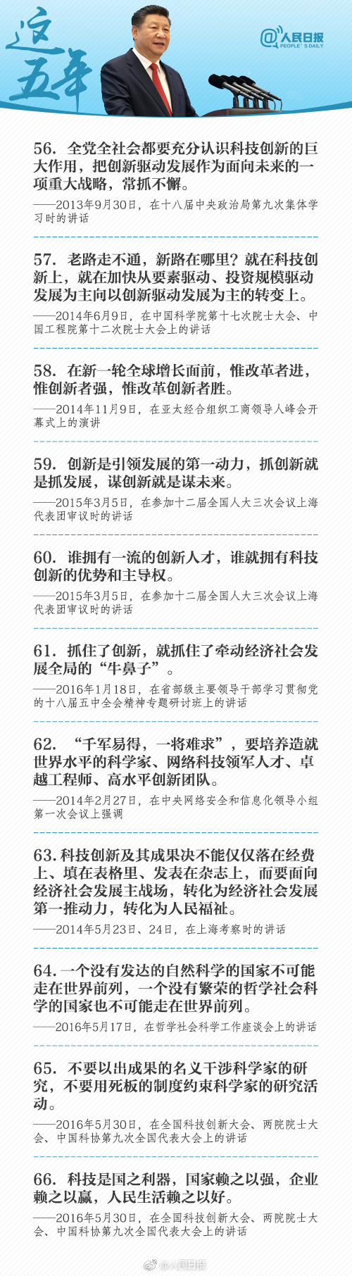 划重点！习近平治国理政100个金句，读懂十八大以来这五年