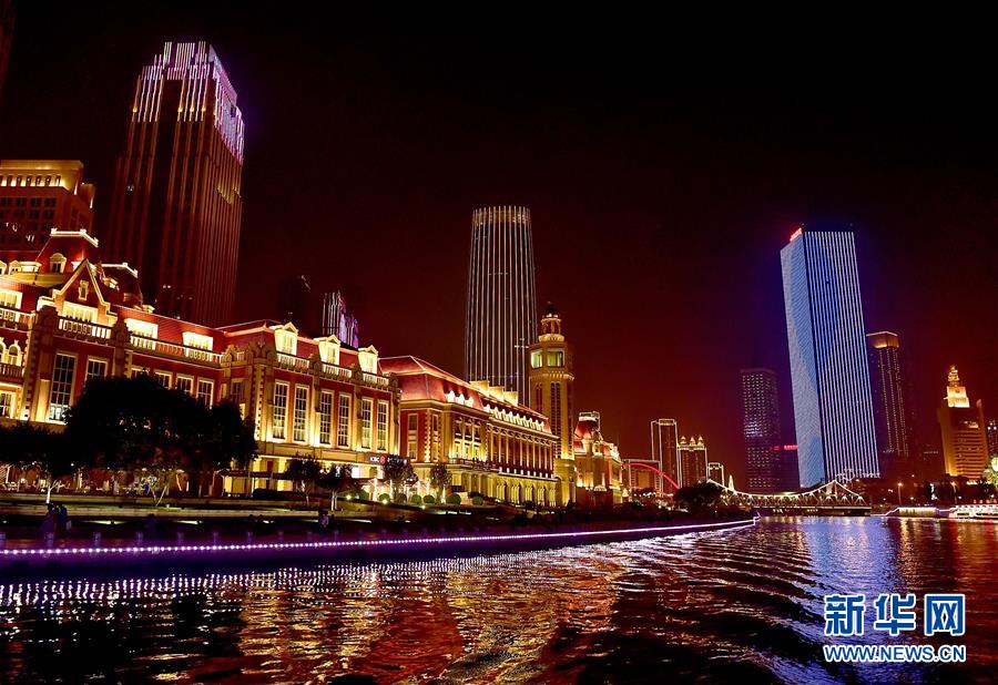 天津提升海河沿线夜景灯光