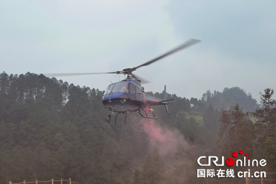 【CRI專稿 列表】乘直升機俯瞰花海 巴南石灘鎮低空運動飛行旅遊季啟動