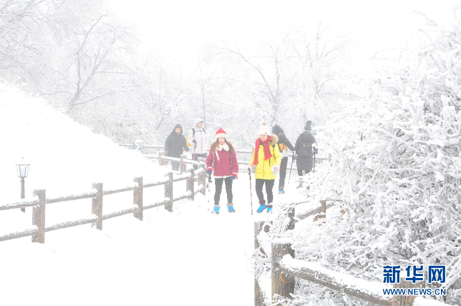 黄山飞雪换“冬装” 银装素裹如童话