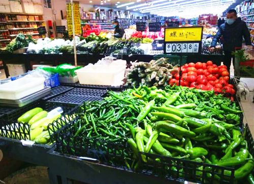 西鹹新區涇河新城設2個蔬菜投放點 轄區超市副食品物資供應充足