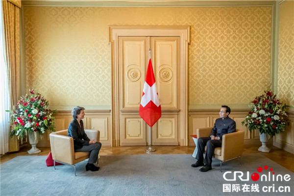 中国驻瑞士大使向瑞士联邦主席递交国书