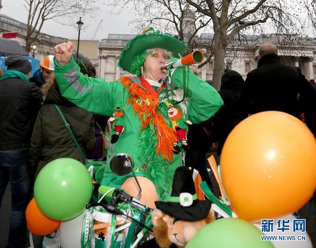 英国伦敦开始庆祝圣帕特里克节