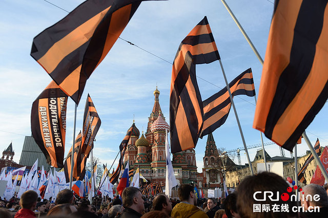 莫斯科紅場舉辦慶祝克裏米亞入俄一週年慶祝活動
