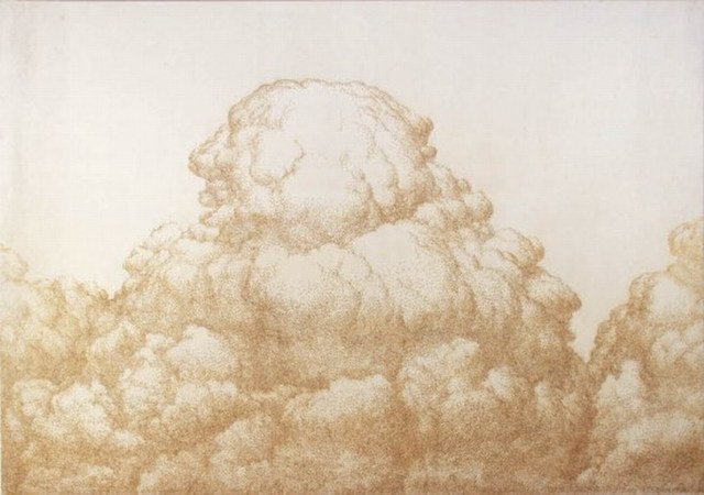 韩国艺术家用佛香创作乌托邦式风景画