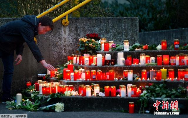 德国民众悼念A320客机遇难者