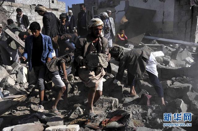 沙特等國對也門胡塞武裝目標展開空襲