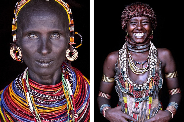最原始的美 英国男子走遍非洲拍摄土著面孔