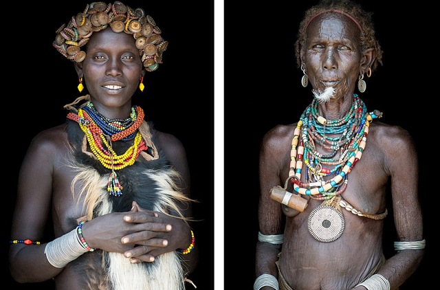 最原始的美 英国男子走遍非洲拍摄土著面孔