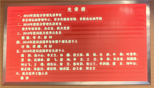 【湖北】【CRI原創】武漢市體育局召開2018年工作總結會議暨表彰大會