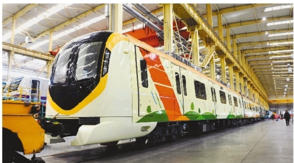 中車大連公司出口印度地鐵列車下線
