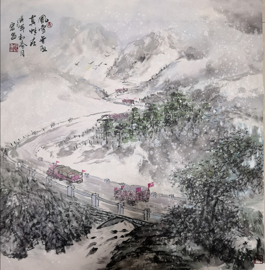 【中首  陜西  圖】筆墨傳情 國家一級美術師殷宏昌繪出戰“疫”力量