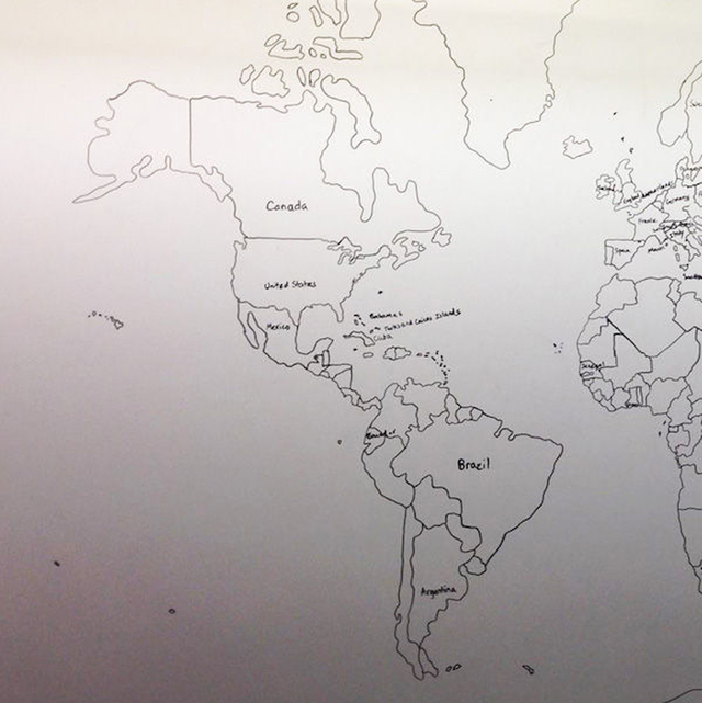 世界地图图片简单画法图片