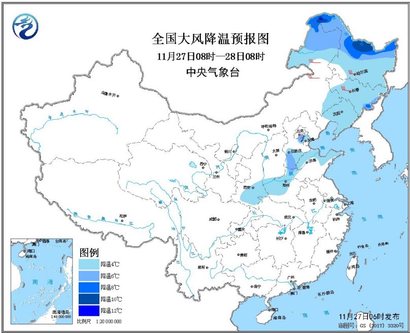 受較強冷空氣影響 吉林省大風和降溫同時降臨