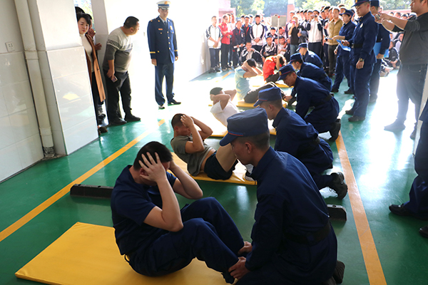 宜宾江安县举行微型消防站业务技能比武大赛