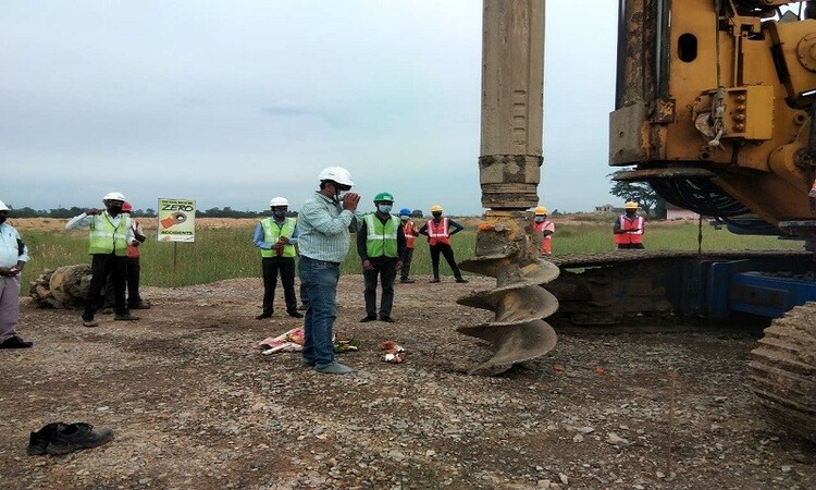 中國化學工程印度塔奇爾化肥項目樁基工程開工